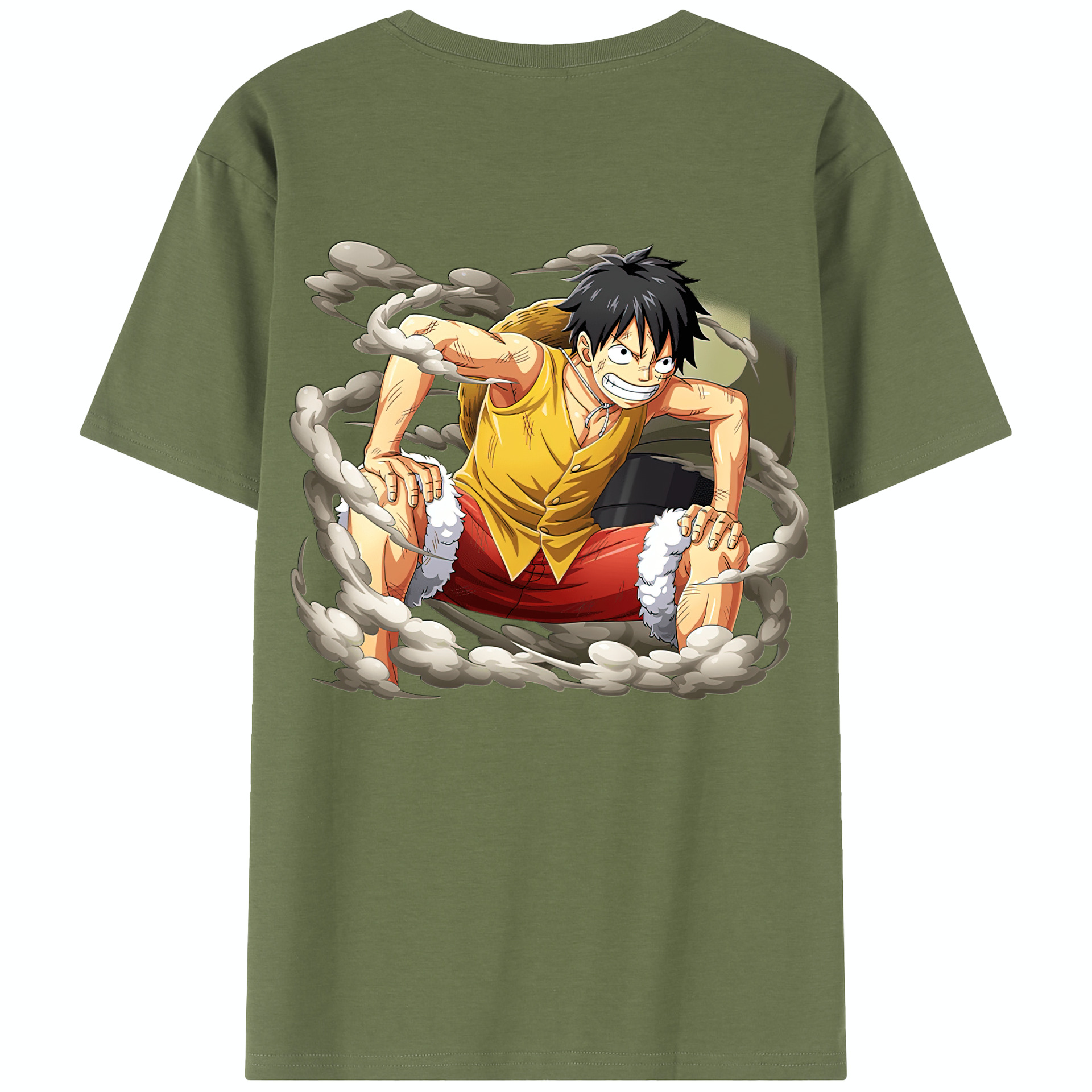 ワンピース モンキー・D・ルフィ ONE PIECE Monkey D. Luffy 綿100％半袖Tシャツ（背面プリント）